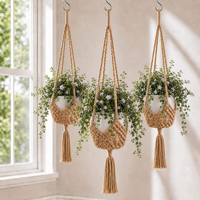 Shappy 3 Pack Boho Macrame Plant Hanger by Shappy