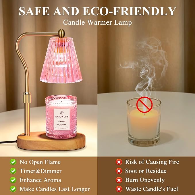 Pick Candle Warmer Lamp with Timer Dimmer Adjustable Height, Electric Wax - Image 5