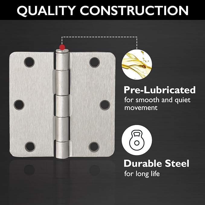 Design House Interior Door Frame Hinges, Water Resistant, Pre-Lubricated - Image 7