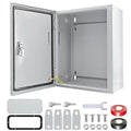 Electrical Box 16 x 12 x 8'' Steel Electrical Junction Box，NEMA 4X Steel by COYXiCE