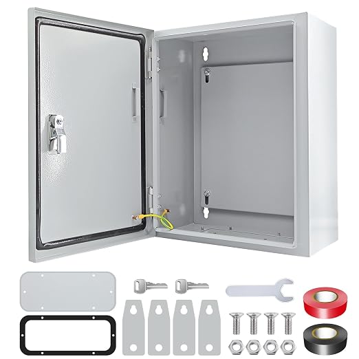 Electrical Box 12 x 10 x 8'' Steel Electrical Junction Box，NEMA 4X Steel by COYXiCE