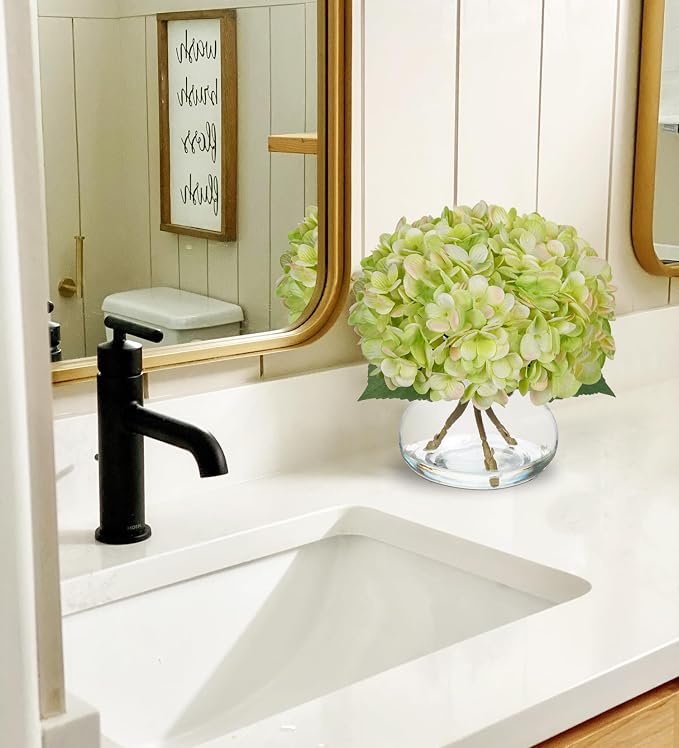 Hollyone Green Hydrangea Artificial Flowers - Image 3