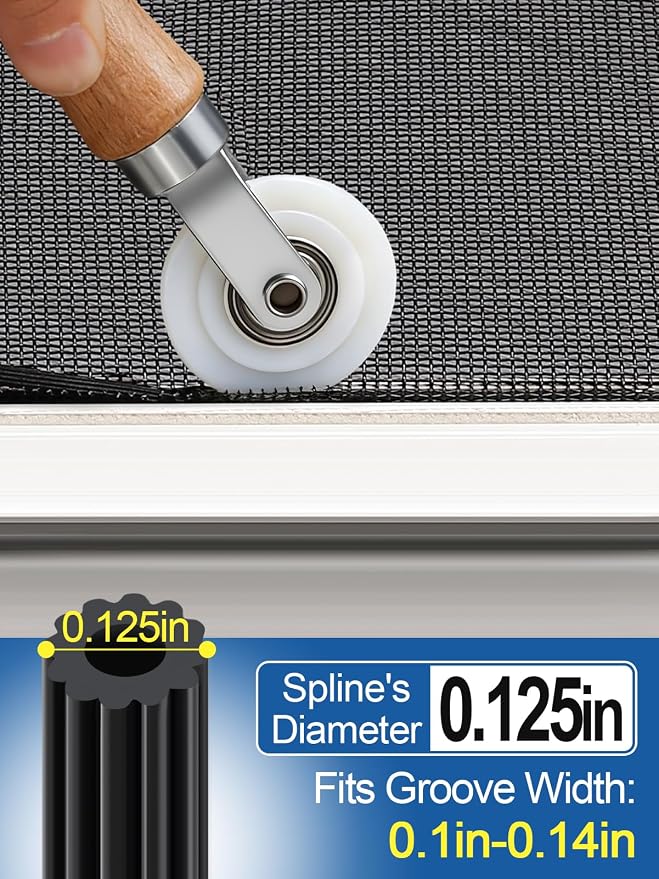 MEWTOGO 3 in 1 Screen Repair Kit, Window Screen Replacement Tools | Including - Image 3