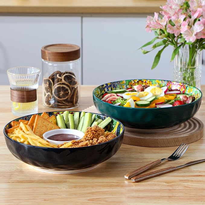 vancasso Large Serving Bowls, 78 Oz Salad Bowls Set of 2, Pasta and Dinner - Image 6