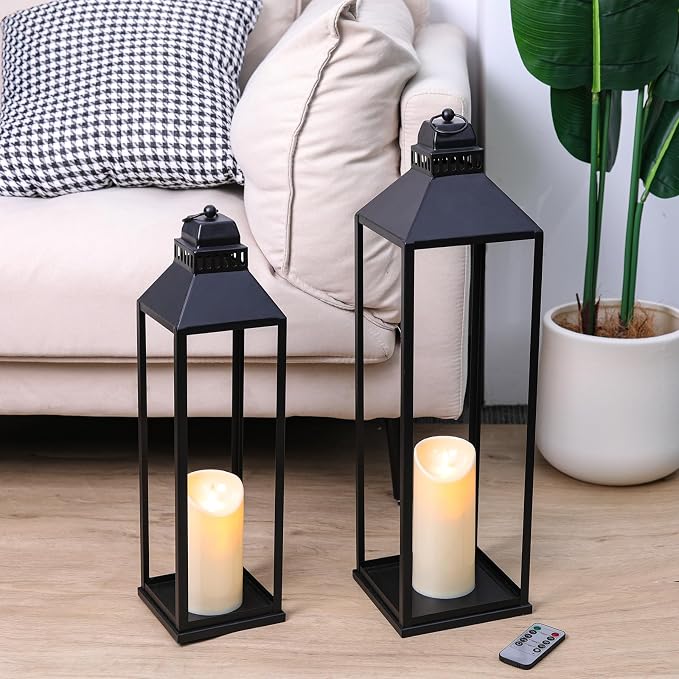 Large Lanterns Decorative Outdoor Indoor, Glass Free - Image 3