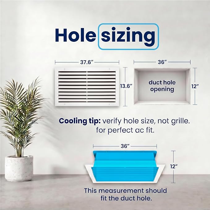 36x12 Aluminum Wall Ceiling Air Return Vent Cover HVAC Rustproof Grille - Image 3