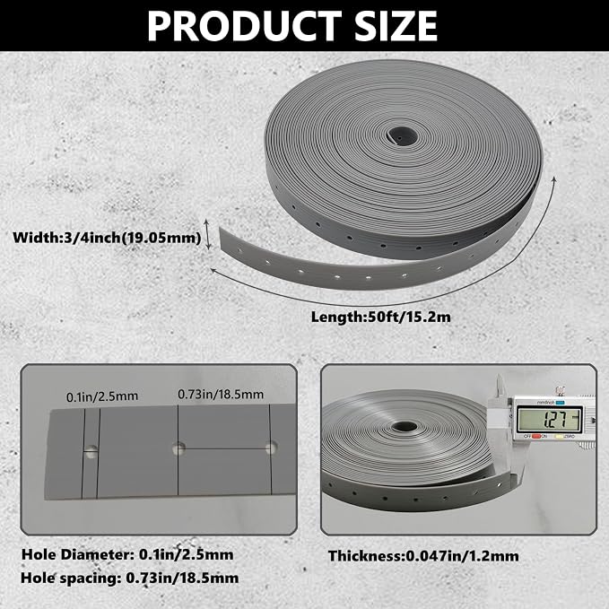 Plastic Hanger Strap 3/4 Inch x 50 FT, Heavy Duty Strong Support Flexible Pipe - Image 2