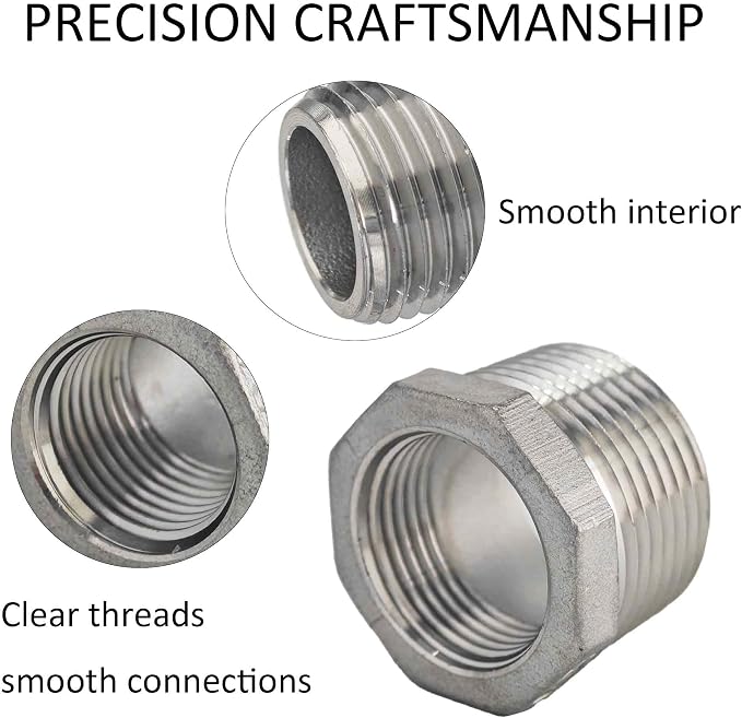 304 Stainless Steel Reducer Hex Bushing - Image 4