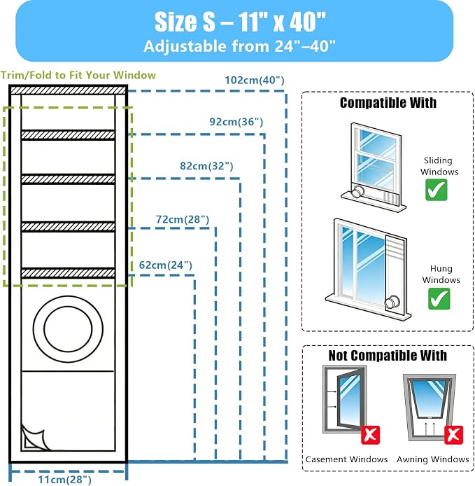 Portable Air Conditioner Window Seal Kit - Image 6