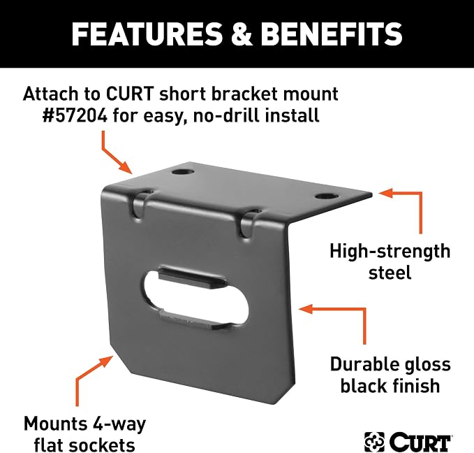 CURT 58300 Vehicle-Side Trailer Wiring Harness Mounting Bracket - Image 3