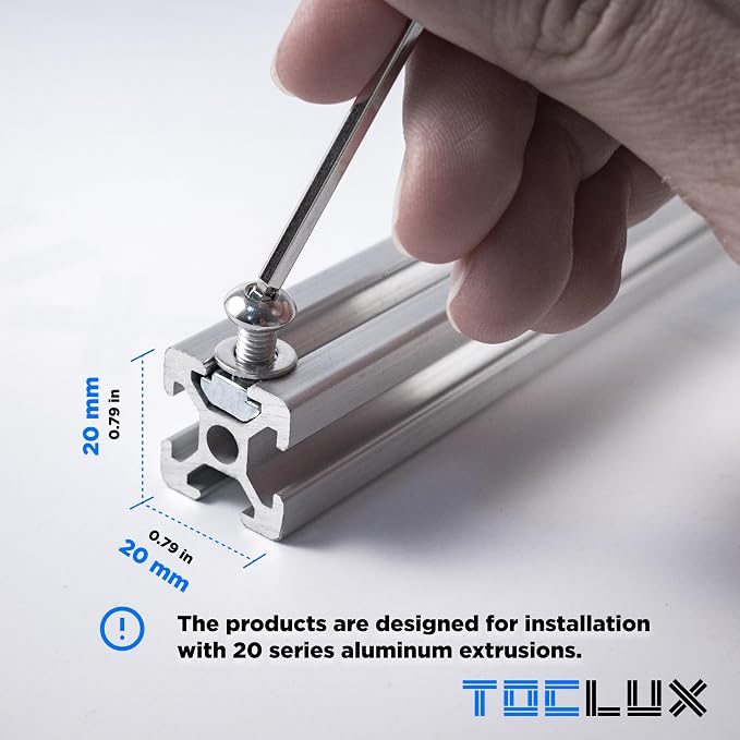 680 pcs 20 Series Aluminum Extrusion Silver M5 T-Nut and Screw Kit – Sliding & - Image 3
