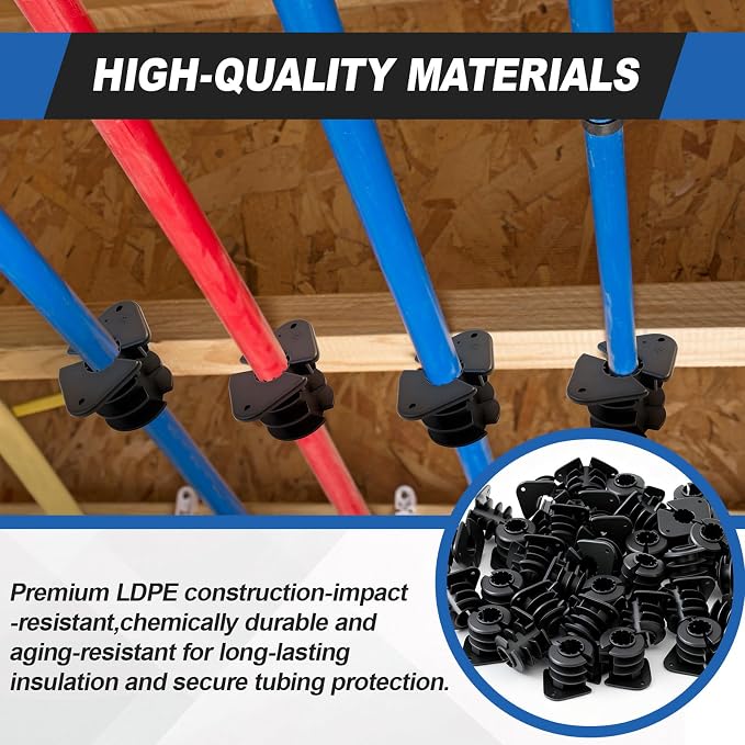 Briwooody 100 Pcs 1/2 Inch Thru Stud Isolation Clamp Durable Pipe Supports - Image 5
