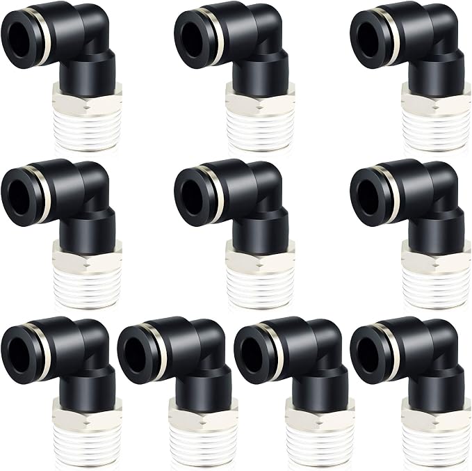 TAILONZ 10mm x 1/2" NPT Push to Connect Elbow Fitting 10pcs | Copper&Plastic - Image 7