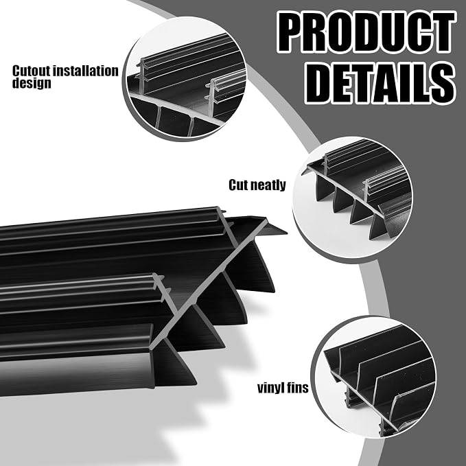 Pushglossy 2 Pcs Door Bottom Seal - Image 3
