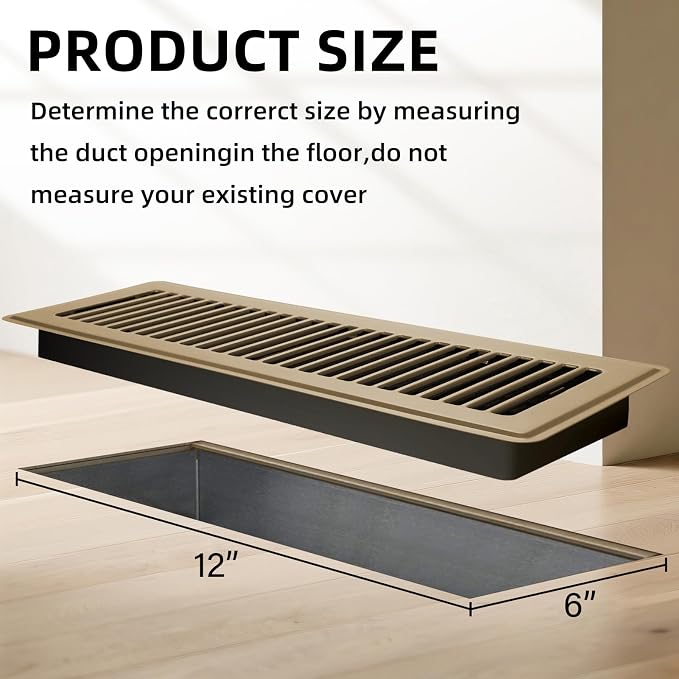 Floor Register 6x12, 6 Pack Floor Vent Covers - Image 5