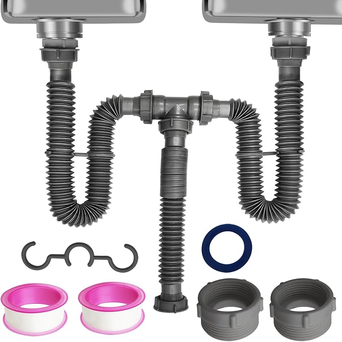 Flexible Expandable Double P-Trap Kit by Unknown
