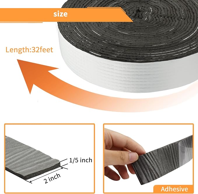 DOBTIM Foam Foil Pipe Insulation Wrap 2 in x 32 ft, Reflective Foil Insulation - Image 2