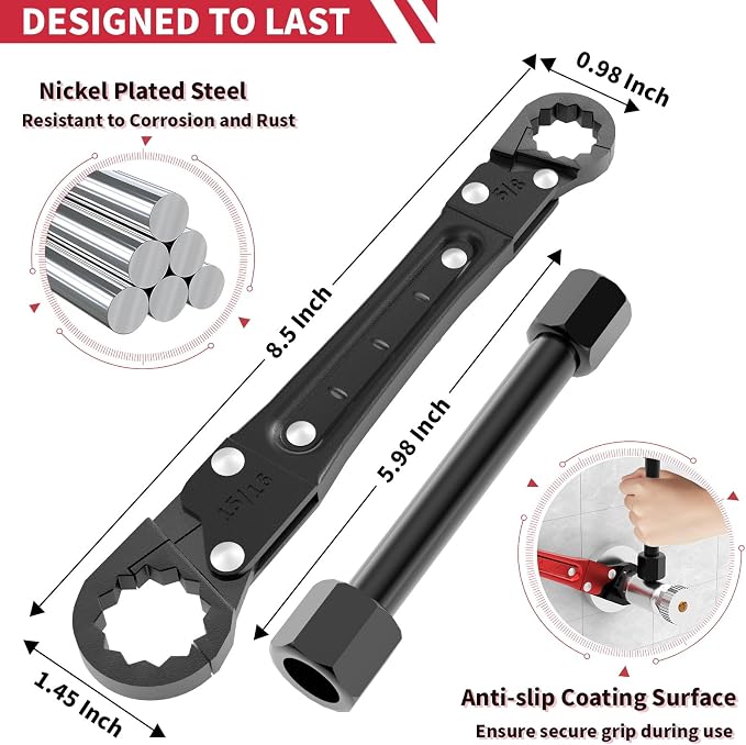 Plumbing Tools Angle Stop Wrench Kit - Image 4