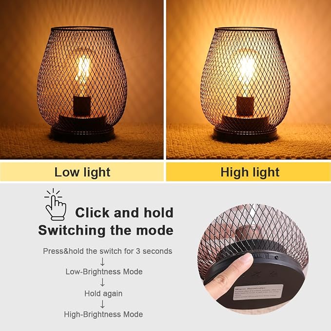Set of 2 Rechargeable Lamp LED Table Lantern, Events - Image 2