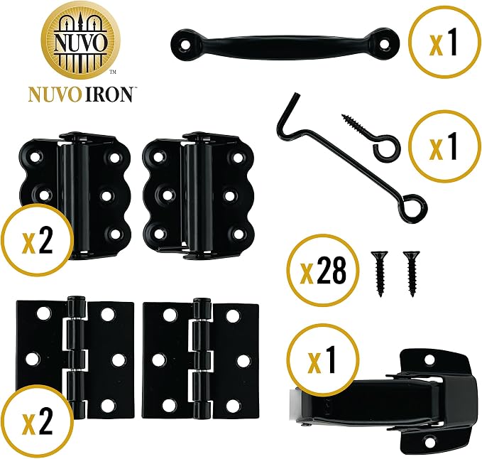 Nuvo Iron Black Screen Door Hardware Kit - Image 5
