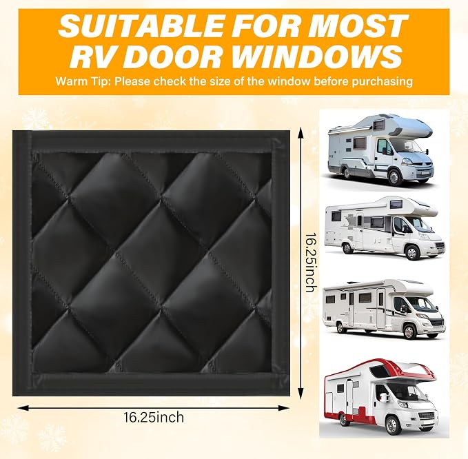 Rv Magnetic Window Insulation Kit 16.25 x 16.25 Inches Pre Cut Magnetic Rv - Image 5