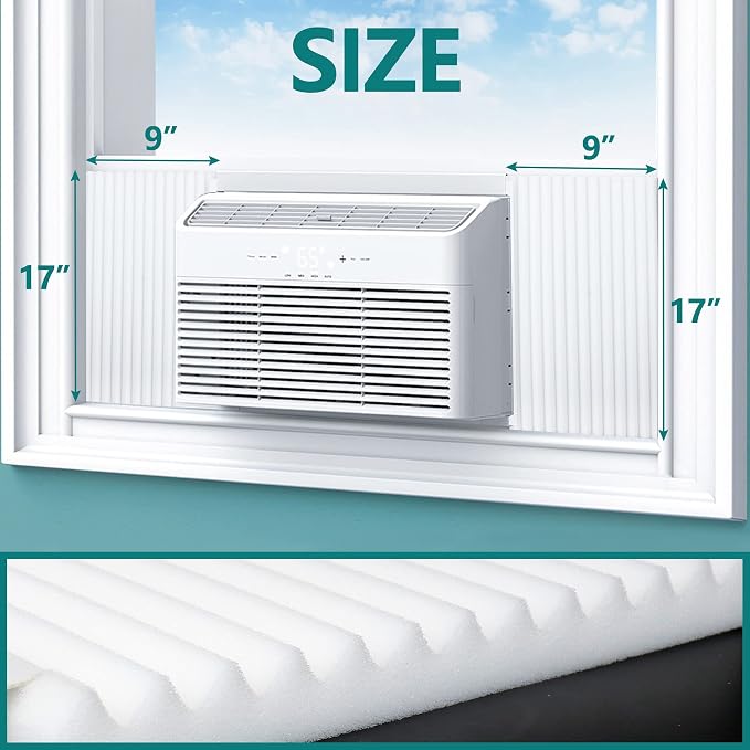 Daisypower Window Air Conditioner Foam Insulating Panels Kits, 17 Inch x 9 Inch - Image 2