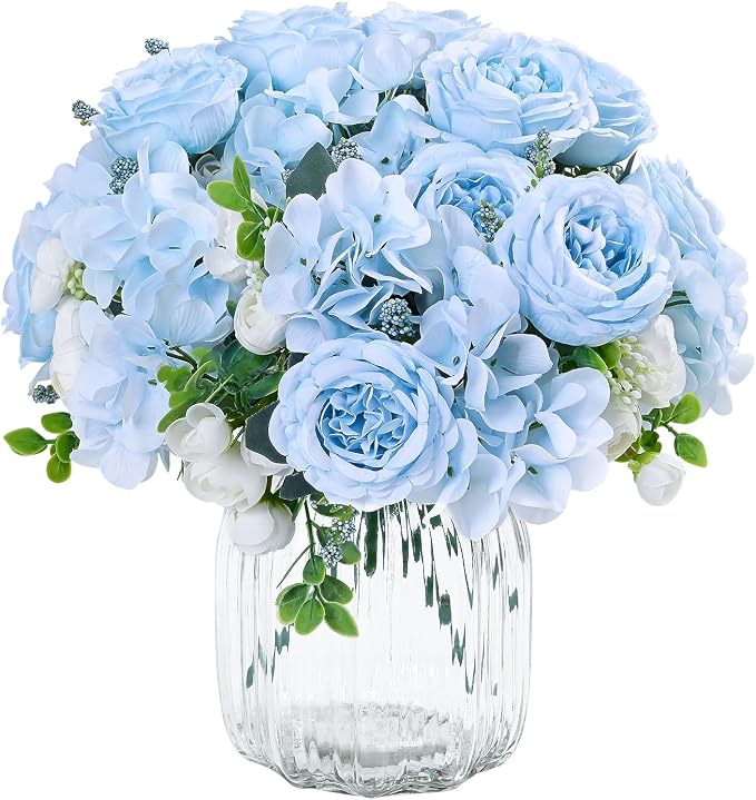 4 Packs Peonies Artificial Flowers by MARTINEMALL