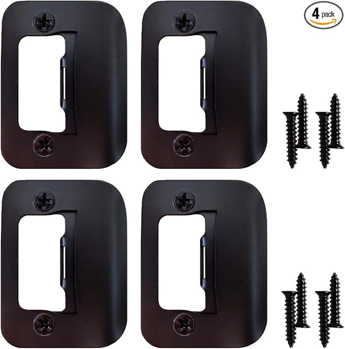 Gator Door Strike Plate 2-1/4" Latch Restorer, Oil Rubbed Bronze, No Chiseling by GATOR+Strike+Plates
