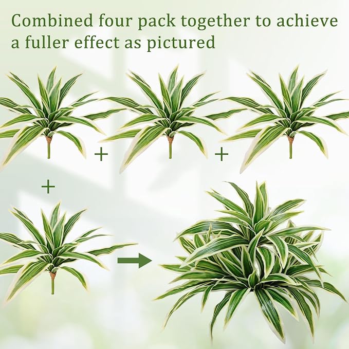 Fake Ferns, 2 Planter 35in Outdoor Faux Plants UV Resistant, 3D Real Touch Fake - Image 3