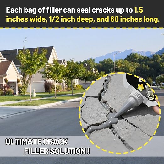 Concrete Crack Filler, 9LB Waterproof Self Leveling Cement Crack Filler | Slab - Image 4