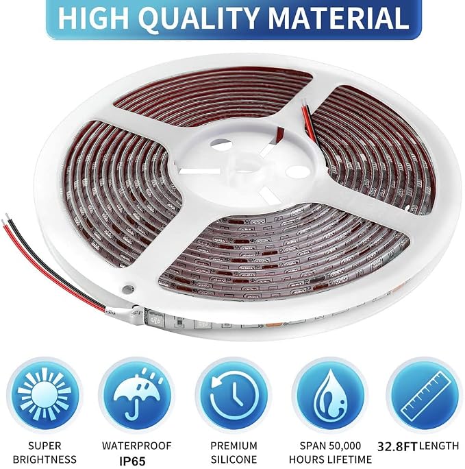LED Boat Strip Lights, 32.8FT Green Marine Pontoon Led Lights, Waterproof | - Image 2