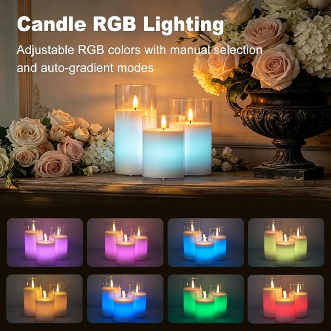 LEDHOLYT Rechargeable RGB Flameless Candles, Holiday Décor & Gifts - Image 8