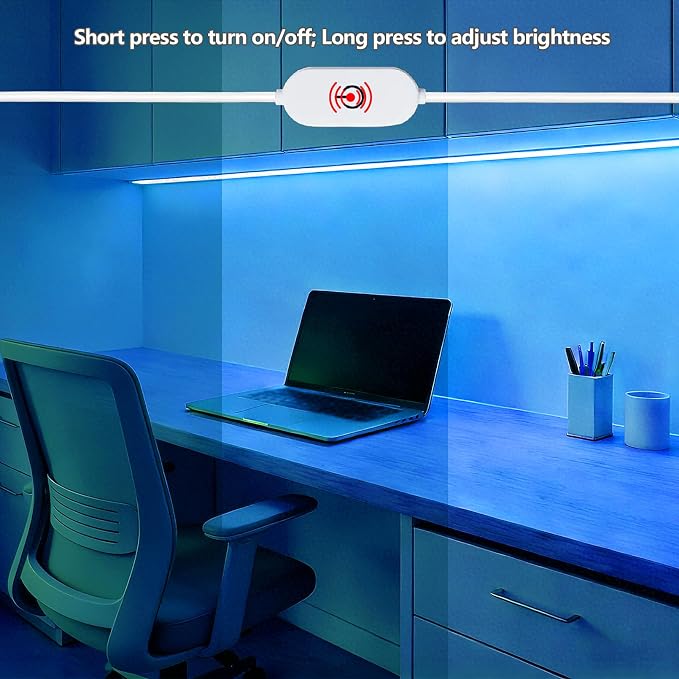 ZSLAIFU 5V USB LED Light Strip, COB LED Strip Lights, Ice Blue 5V LED Lights - Image 7