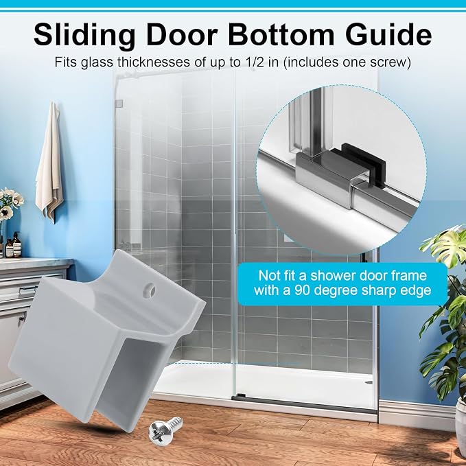 M6209 Sliding Shower Door Bottom Track, 1/2-inch Channel, Suitable - Image 5