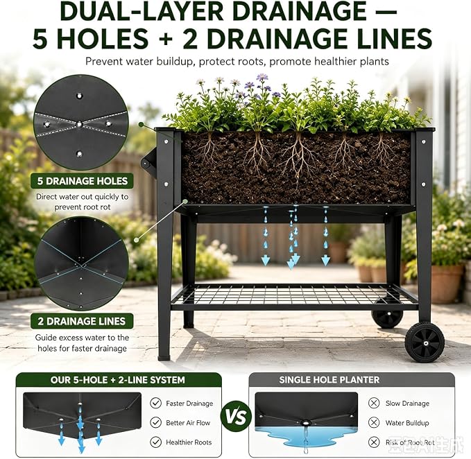 LEETOLLA Elevate 32" Raised Garden Bed - Image 4