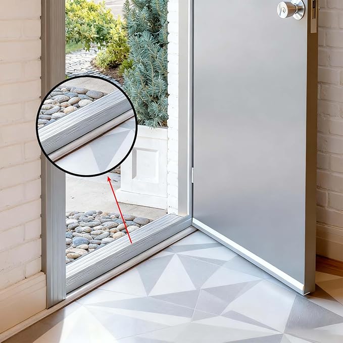 Under Door Bottom Seal Strip, Bryxium 2 Pcs 36 Inch Vinyl Threshold | Exterior - Image 5