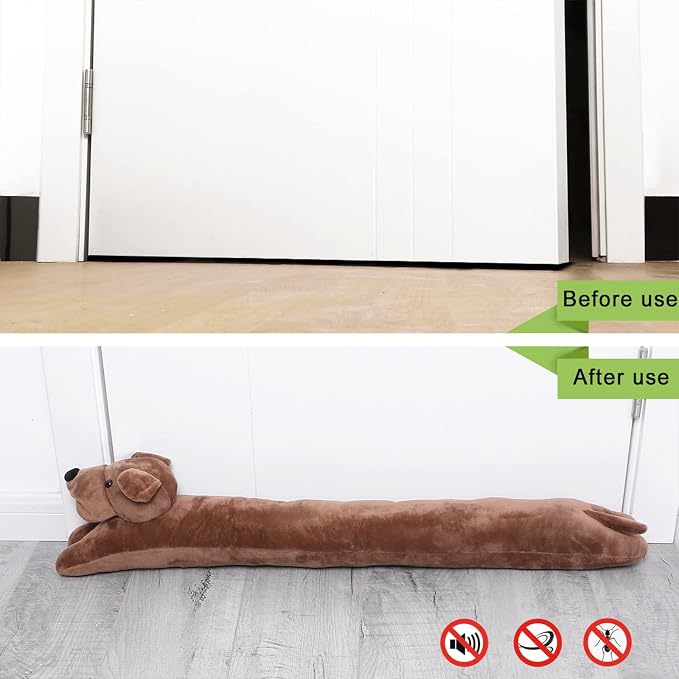 34 Inch 3LB Heavy Duty Under Door Draft Stopper, Decorative Soundproof Door - Image 5