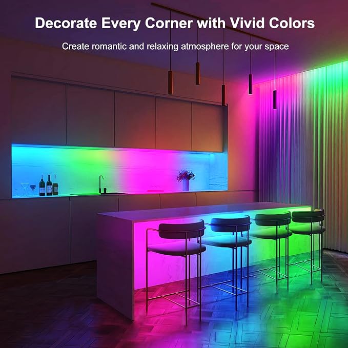echosari 9.8FT 90Led RGB Strip Lights Battery Powered Remote Control, 8 Modes - Image 6