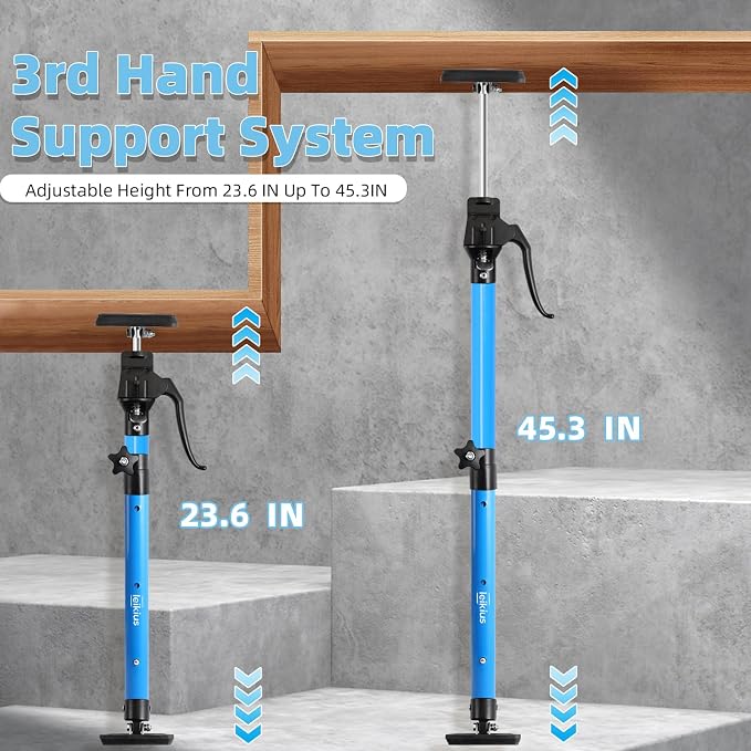 Aluminum Handle Cabinet Jack for Installing Cabinets 1PC, 23.6-45.3 Inches - Image 2