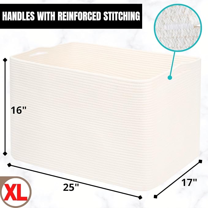 112L Extra Large Blanket Basket Holder Living Room, Dog Toy Organizer Bin Box - Image 7