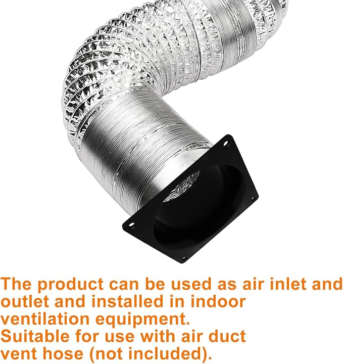 4 Inch Duct Connector Flange, Plastic Duct Dust Fittings Dryer Vent Connector - Image 5