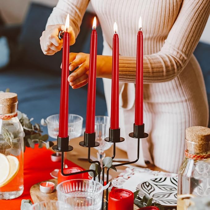 14 Pack Red Taper Candles - Image 6