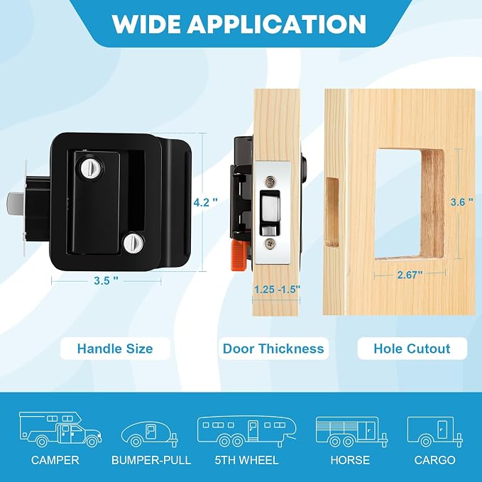 Kohree 2 PCS RV Door Locks Replacement - Image 4
