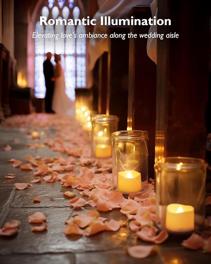 Homemory 12-Pack Flameless Tea Lights Candles Battery Operated, 200+ Hours | - Image 7