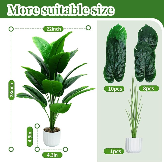 Freyalife 28“ Fake Plant Artificial Banana Tree - Image 8