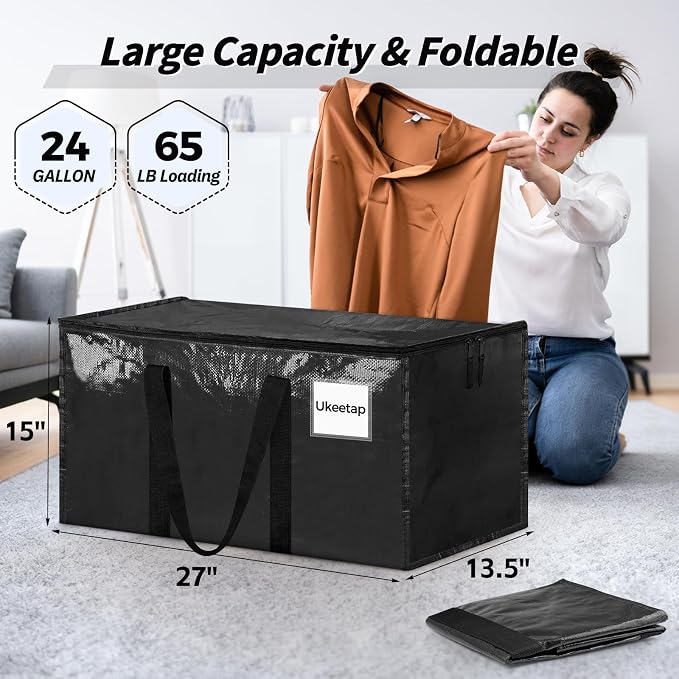 8 Pack Extra Large Clothes Storage Bins - Image 2