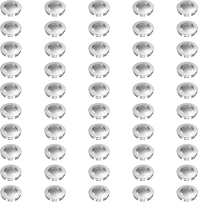 50 Pack Knockout Seals, Galvanized Steel Electrical Box Plugs, Zinc-Plated Rust by Wocloer