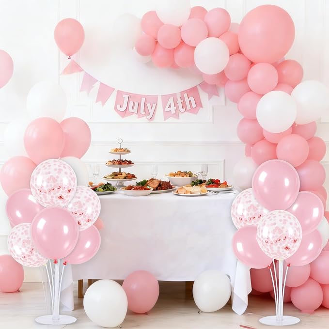 TONIFUL 4 Set Pink Balloon Stand Balloon Centerpieces - Image 7