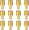 12-Pack 1/2" NPT to 1/2" PEX Male Adapter | Brass by SUNGATOR