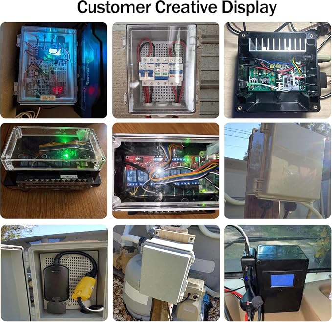 Junction Box, Hinged Black Cover IP67 Waterproof ABS Project Box - Image 5